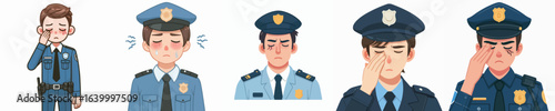 police vector is having sore eyes