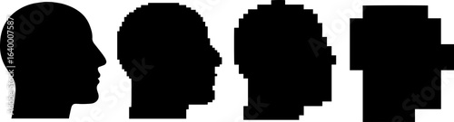 Bild auf Leinwand Black Retro futuristic frames. Iconos futuristas. abstract design