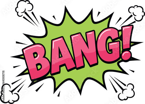 Comic book bang sound effect speech bubble