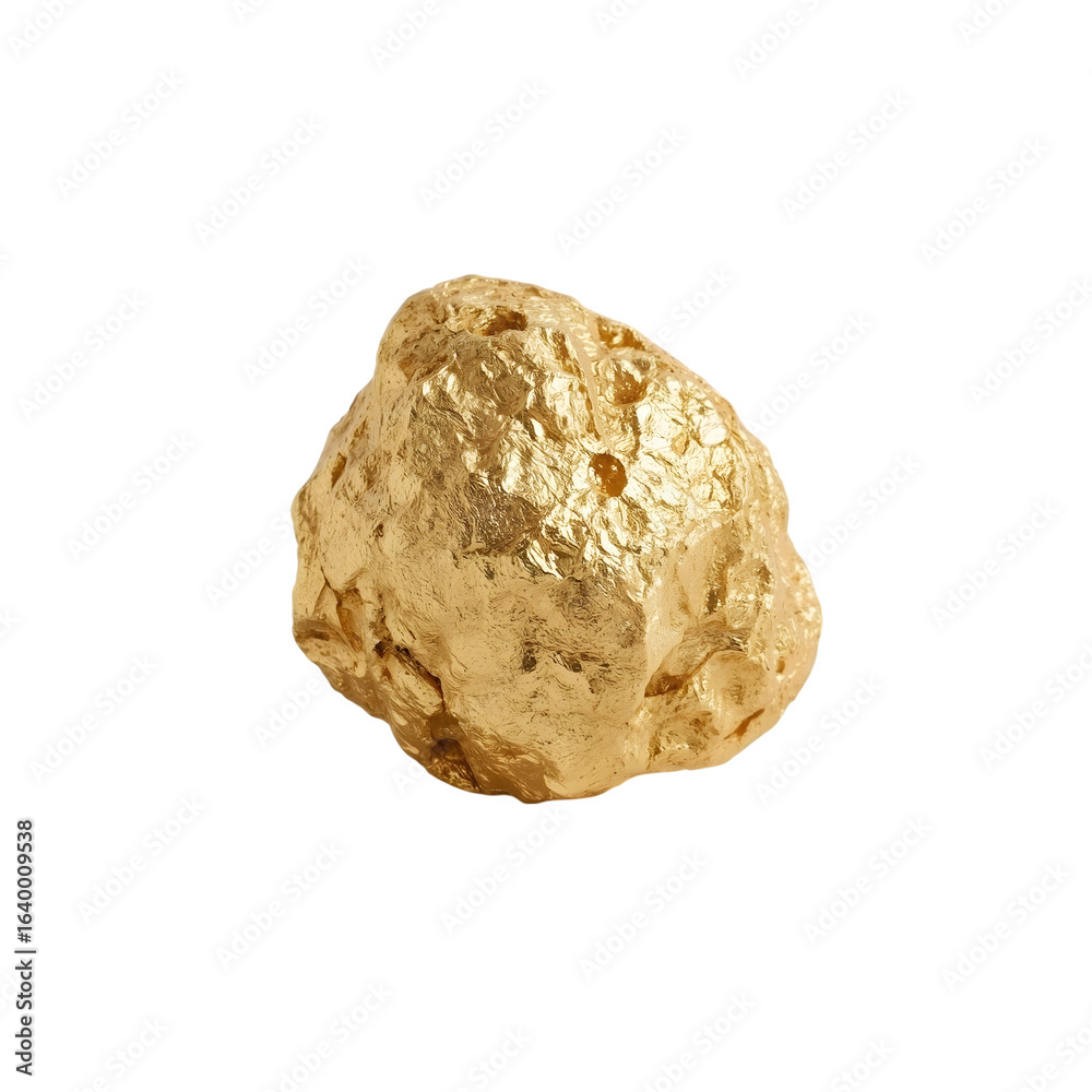 Golden Nugget: A radiant, solid gold nugget, representing wealth and precious value. Golden Nugget: A radiant, solid gold nugget, representing wealth and precious value.