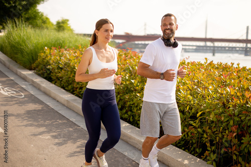 Jogging along the riverbank...