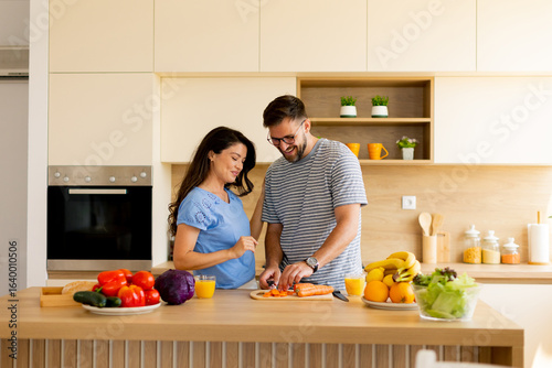 Cooking together in a moder...