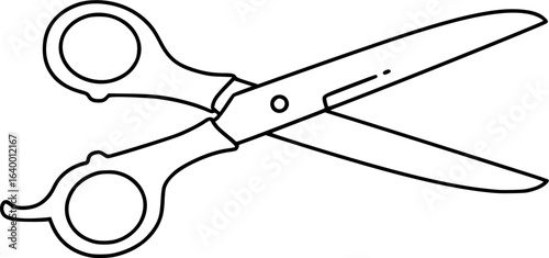 Scissors clip art, scissors vector image, green scissors icon vector, flat design illustration, open scissor clipart, isolated on white background
