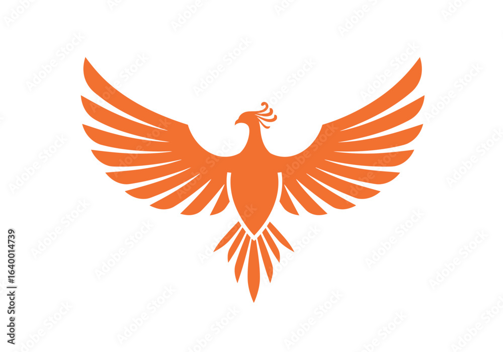 Fototapeta premium A minimalist phoenix vector for t-shirt print concepts