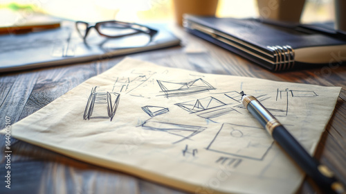 Key Traits of a Napkin Sketch: Conceptual: Used to explain a design, plan, business model, or strategy. 