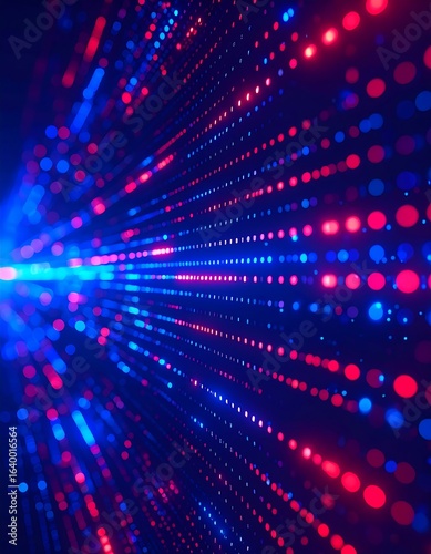 Abstract digital artwork of radiating light