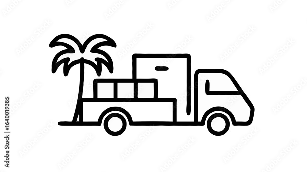 Fototapeta premium truck on the road