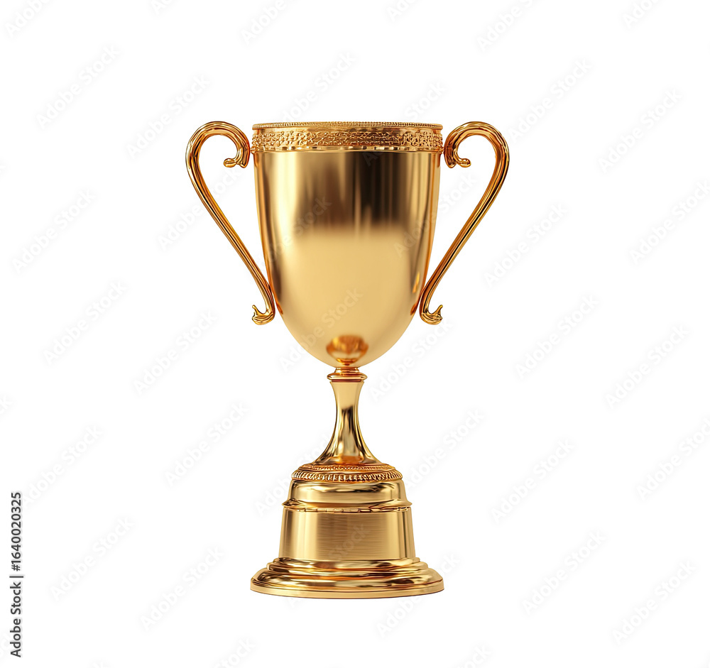 Golden trophy, isolated on black Golden trophy, isolated on black