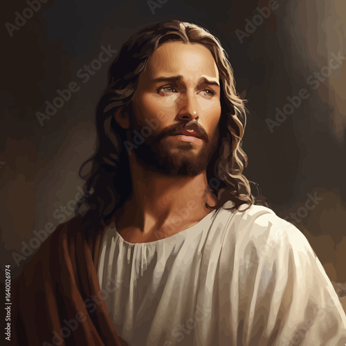 Jesus Christ Illustration Beautiful Portrait of Jesus Christ