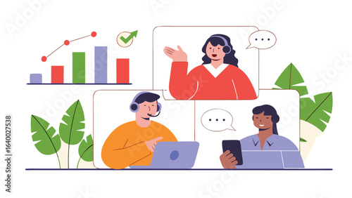 business people working together
