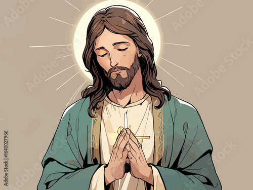 Jesus Christ Illustration Beautiful Portrait of Jesus Christ