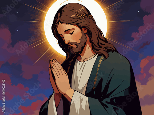Jesus Christ Illustration Beautiful Portrait of Jesus Christ