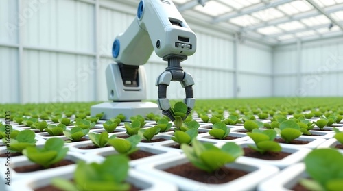Robotic Arm Harvesting Lettuce in Smart Indoor Farming and Greenhouse Automation