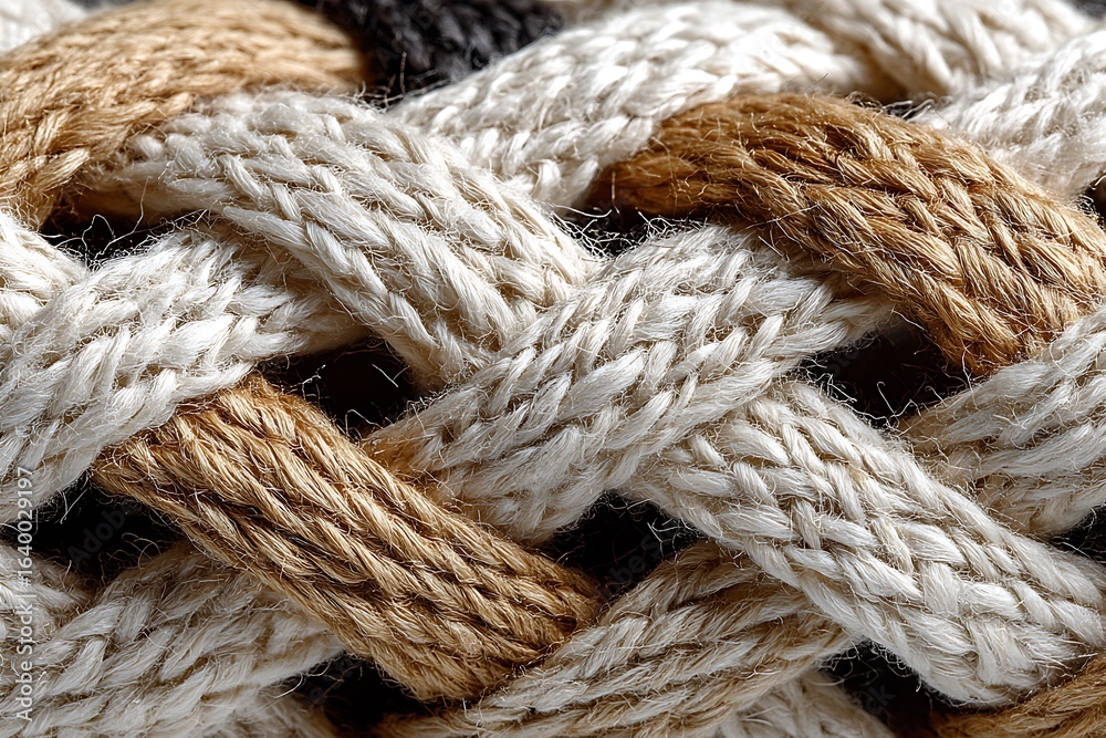 Brown and cream rope intertwined pattern high resolution wallpaper Brown and cream rope intertwined pattern high resolution wallpaper
