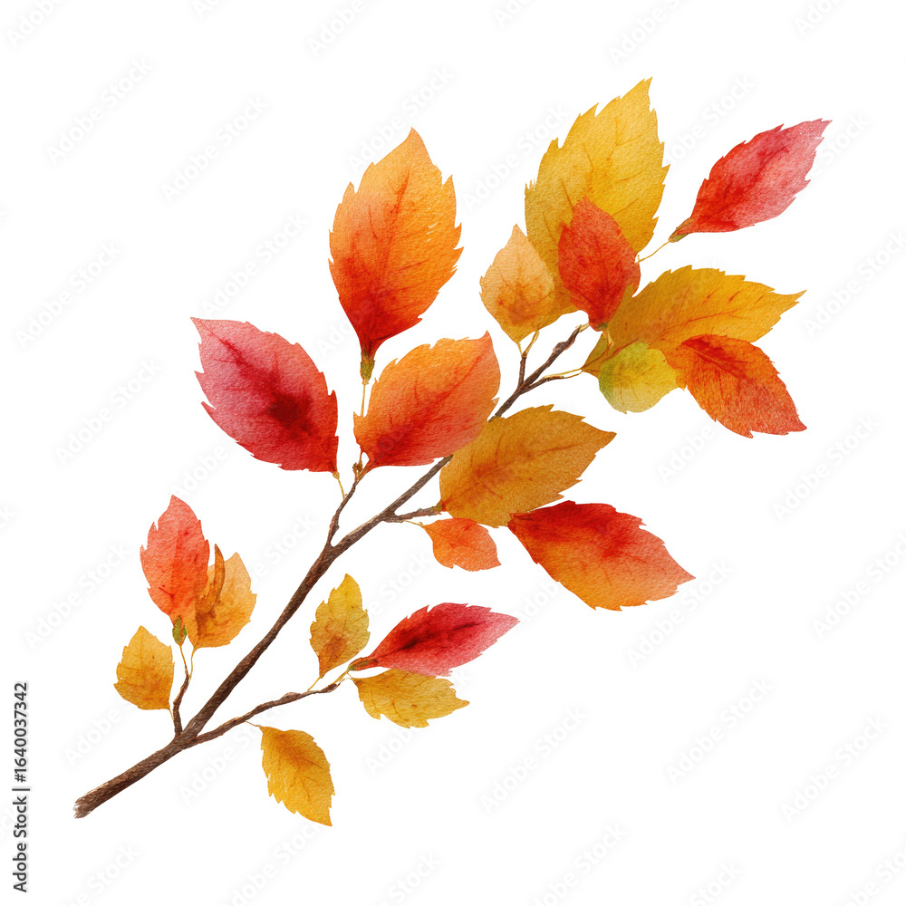 Autumnal branch with vibrant leaves (3) Autumnal branch with vibrant leaves (3)