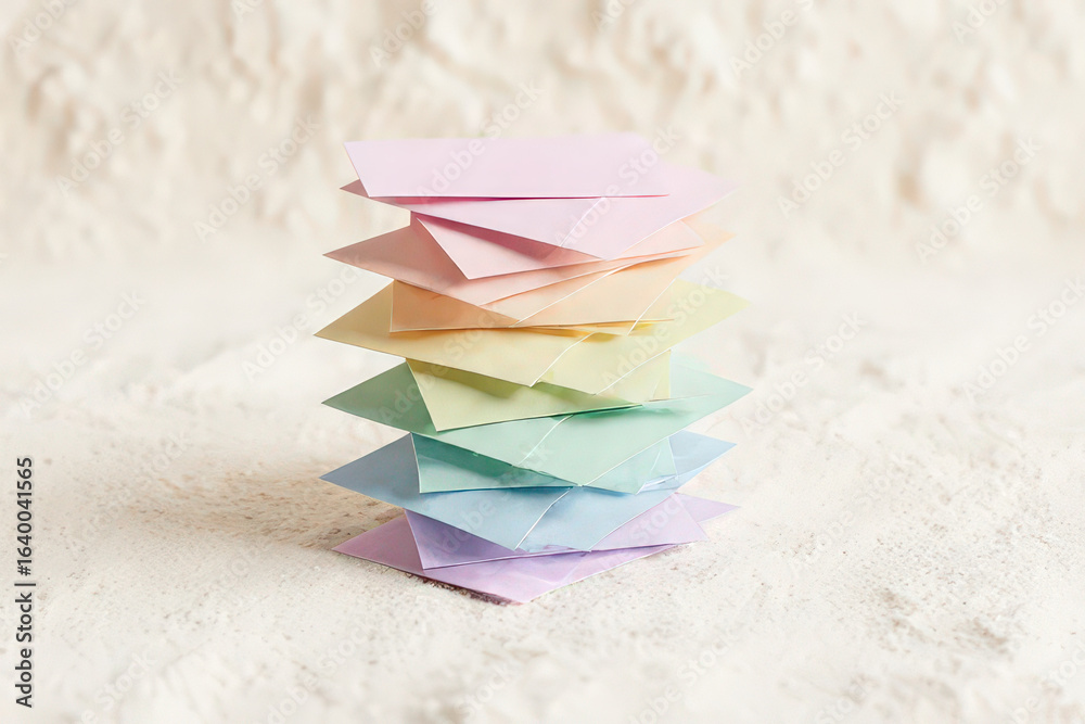 Naklejka premium colorful origami birds on white background