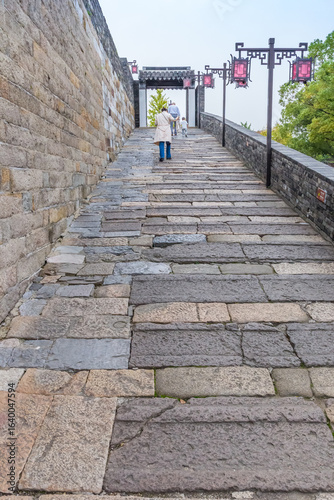Wallpaper Mural Steep street up to the surrounding city wall of the Panmen scenic area in Suzhou, China Torontodigital.ca