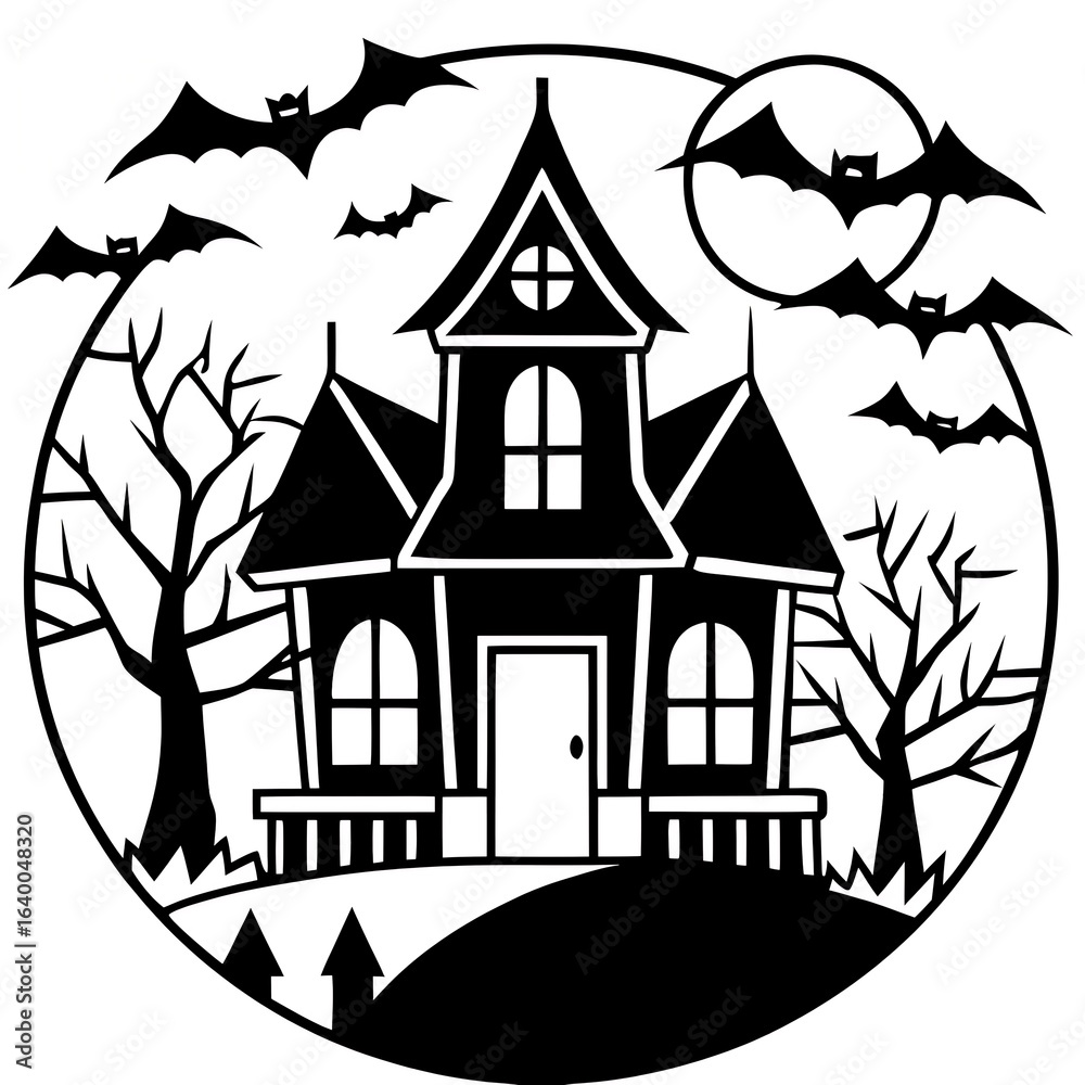 halloween house vector illustration halloween house vector illustration