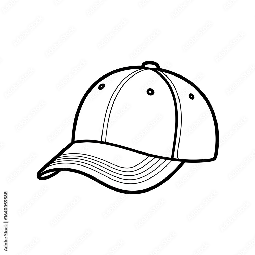 Fototapeta premium Baseball cap isolated on transparent background