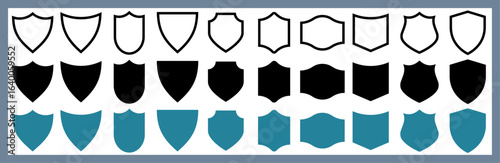Vector Shield Shapes Collection – Blank Badges and Emblems for Design