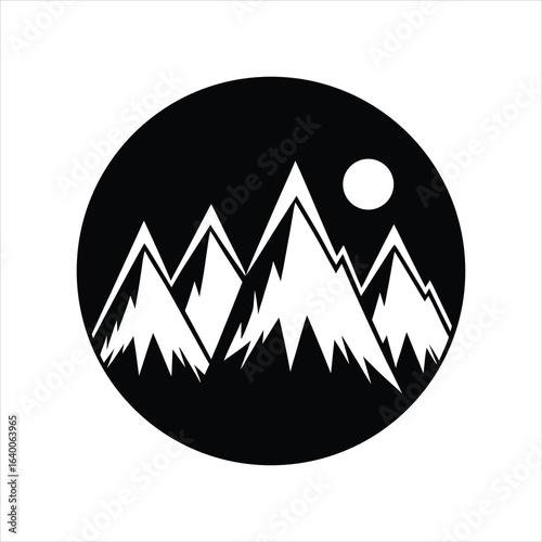 Free Download Mountain Range Sunset Silhouette Icon Artwork - GFXLoad
