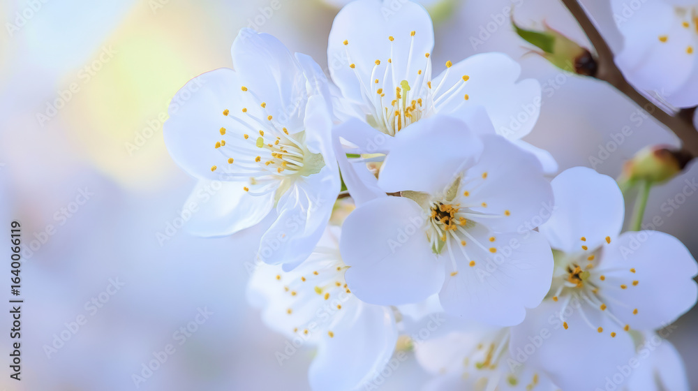Delicate white blossoms create intimate view of nature beauty, showcasing their intricate details and soft colors that evoke sense of tranquility and peace Delicate white blossoms create intimate view of nature beauty, showcasing their intricate details and soft colors that evoke sense of tranquility and peace