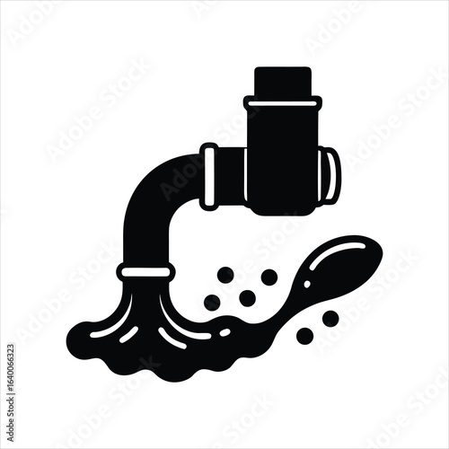 Water Splash and Drain Cleaner Bottle Vector Art