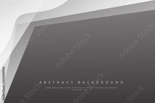 Black and white line shape abstract background with space for text and message. template design