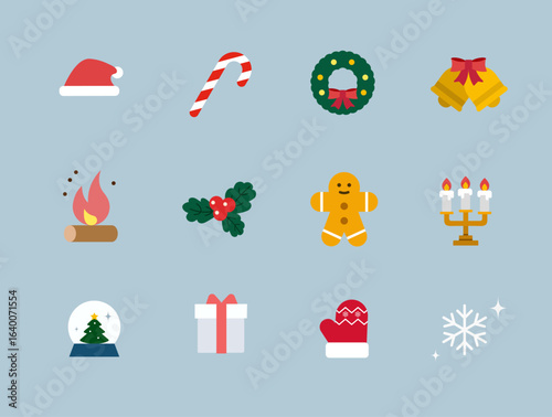 Christmas icons and symbols