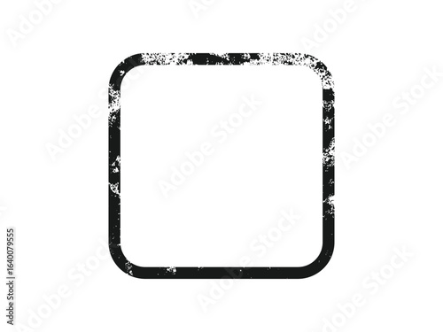 Grunge border in rounded square form