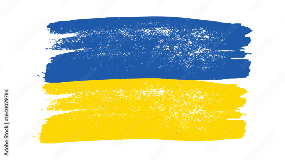 Obraz premium Ukrainian national flag in grunge style