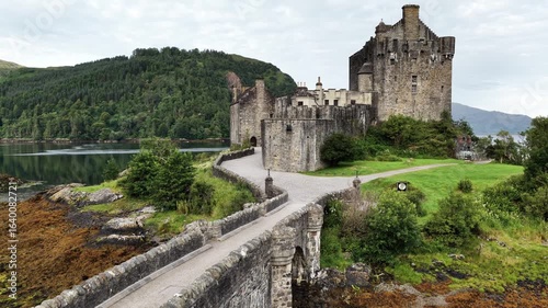 landscapes over Isle of Skye and the historic Eilean Donan Castle in Scotland