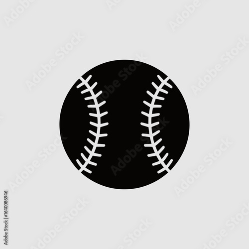 baseball icon, sport ball vector, baseball silhouette, game ball symbol, athletic ball graphic, sports equipment icon, baseball outline design, baseball logo element, baseball flat vector, baseball pi