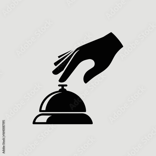 service bell icon, hotel bell, reception desk bell, concierge bell symbol, hand pressing bell, hospitality icon, front desk service, customer service bell, ring bell illustration, hotel assistance sym