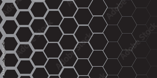 Seamless vector art of a blue honeycomb hexagon pattern with a geometric grid texture
