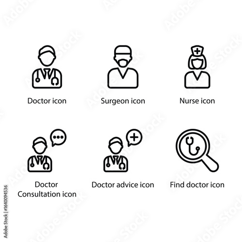 Doctor, Surgeon, Nurse, Doctor Consultation, Doctor advice, Find doctor, icon