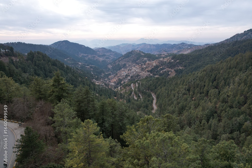 Fototapeta premium View from the top of the mountains.