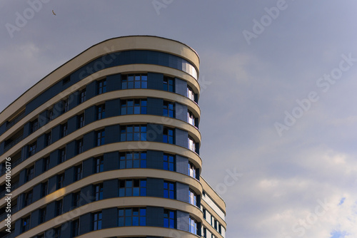 Photography City view, modern buildings against the blue sky.
