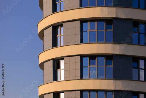 Photography City view, modern buildings against the blue sky.
