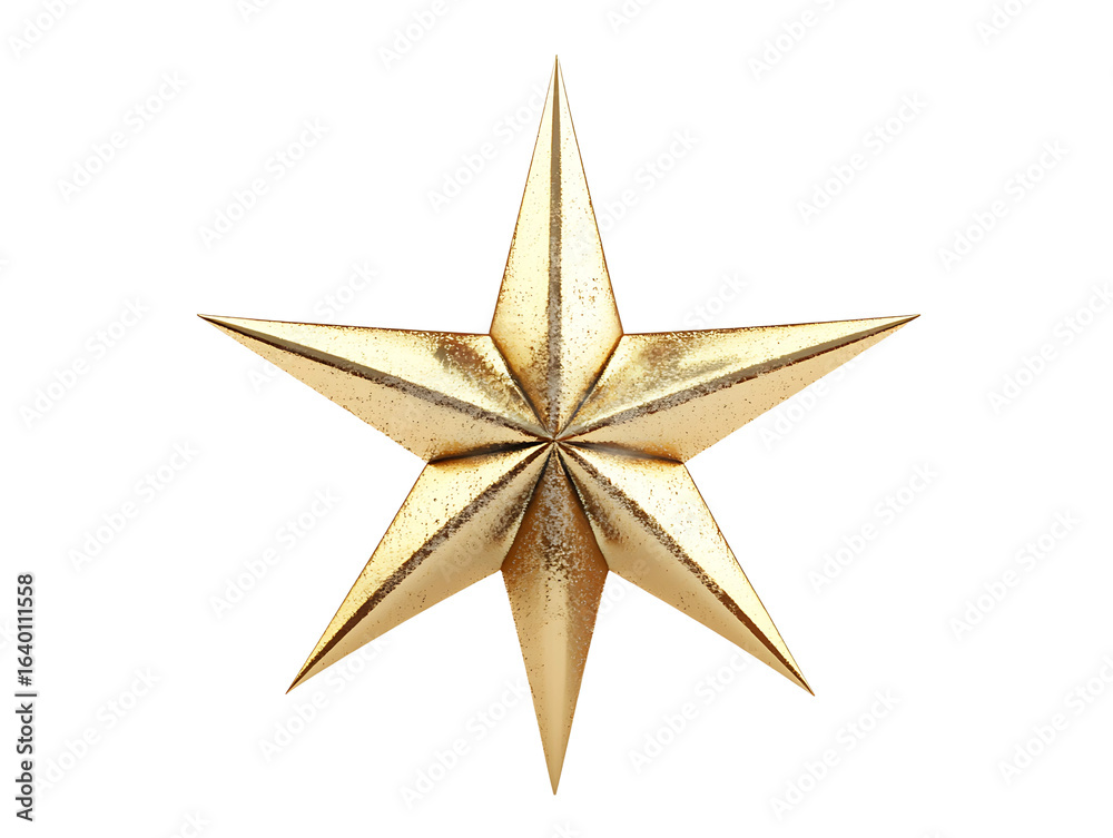 Obraz premium Gold glitter star isolated on transparent background