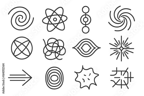 Tangle icon energy multiverse dark vector cloud field distortion icons pattern hyperlight