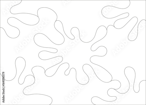 9-piece puzzle in the form of blots. Abstract geometric background with lines.