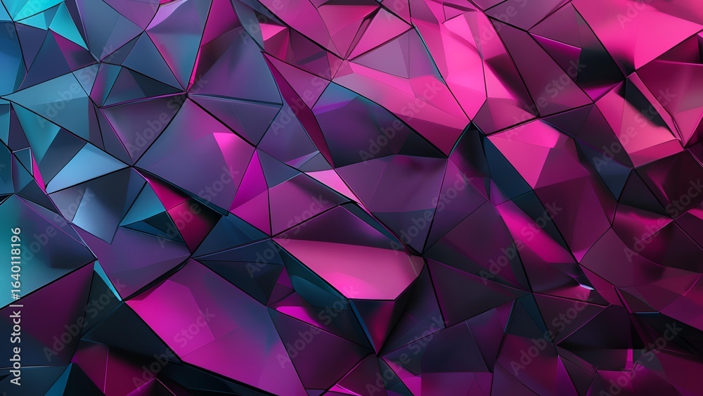 Fototapeta premium Abstract geometric polygon style background with beautiful pattern mosaic
