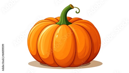 Vibrant orange pumpkin illustration
