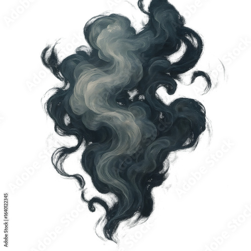 Mystical Cloud: A mesmerizing illustration of swirling, smoky formations, evoking a sense of mystery and ethereal beauty.
