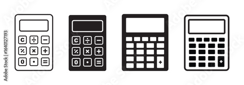 Calculator icon vector. Accounting calculator sign and symbol.