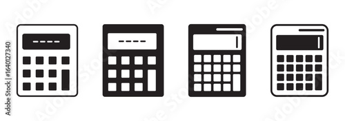 Calculator icon set vector. Accounting calculator sign and symbol.