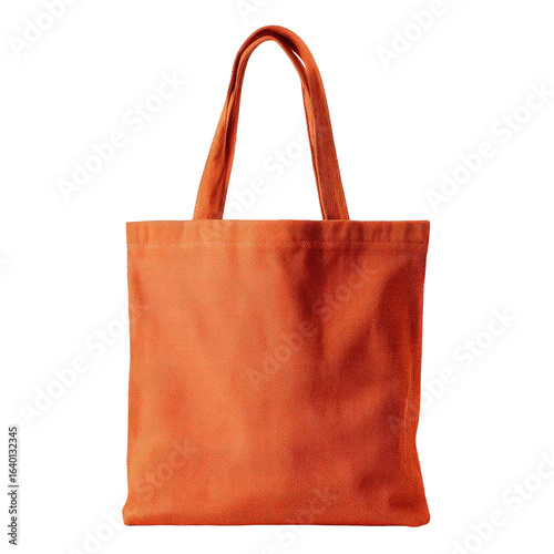 Coral-colored canvas tote bag