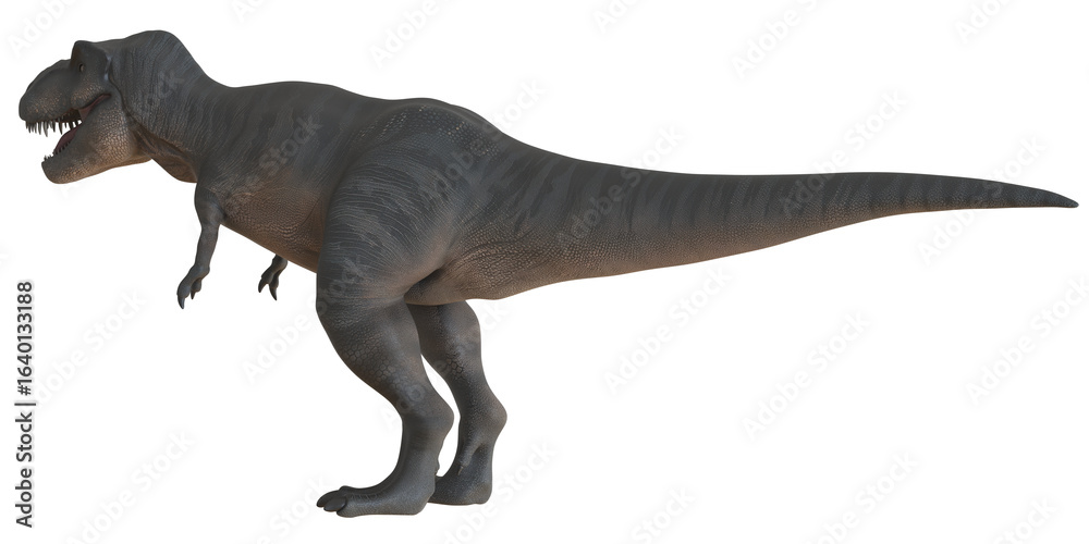 Fototapeta premium Majestic T-rex in a dynamic side profile.