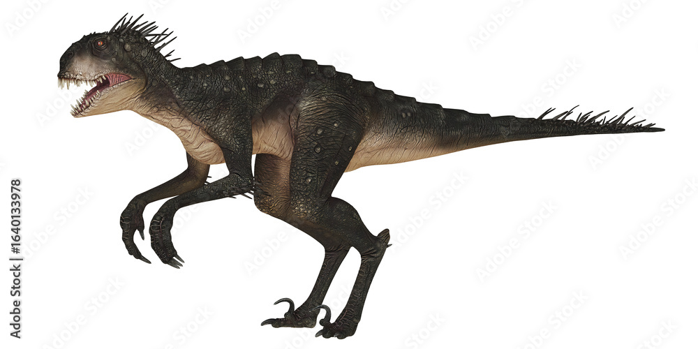 Fototapeta premium Realistic depiction of a prehistoric dinosaur.